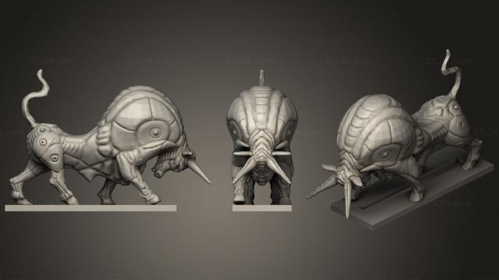 Animal figurines (Bull Taurus Might, STKJ_0781) 3D models for cnc